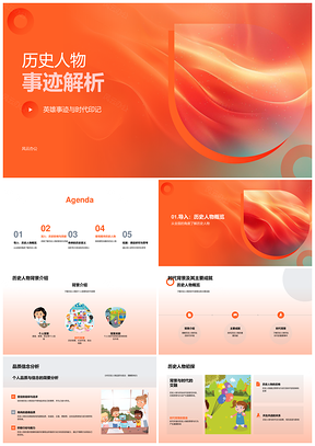 历史人物事迹背景解析介绍PPT模板