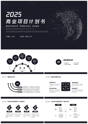2025数字星球项目规划运营财务引资合作计划书PPT模板