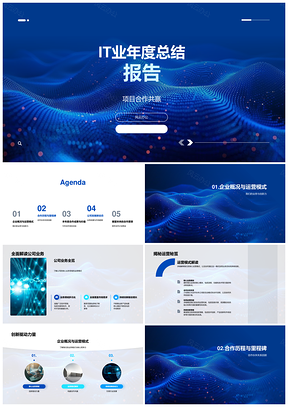 IT业年度合作创新成果与核心模式总结PPT模板
