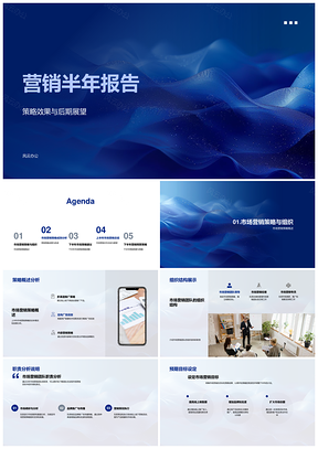 营销半年策略成效分析及预算调整PPT模板