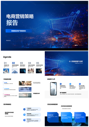 电商数据驱动销售增长策略趋势用户画像竞对历史数据目标PPT模板