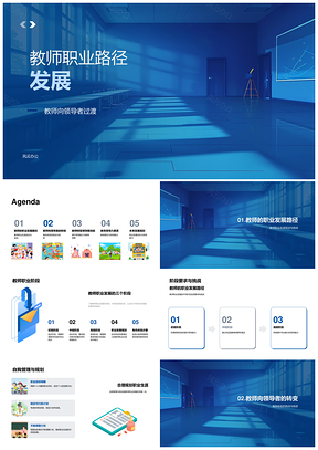 教师职业规划领导力发展教育战略角色挑战PPT模板
