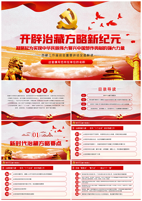 新时代治藏方略团结推进西藏现代化党建PPT模板