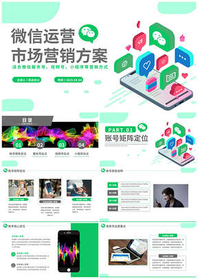 微信社群营销品牌运营策划方案简约PPT模板