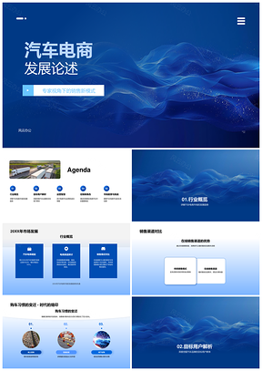 汽车电商新销售模式与经销商在线渠道消费习惯PPT模板