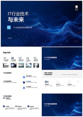 IT行业技术趋势招聘市场人工智能未来展望PPT模板