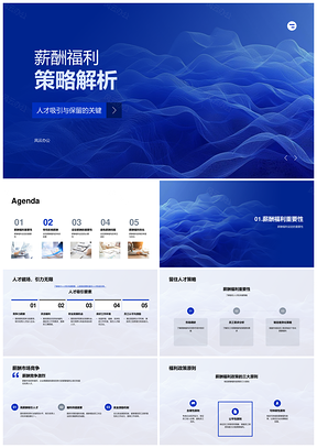 薪酬福利策略人才吸引保留行业企业分析PPT模板