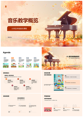 小学五年级音乐教学定义元素古典流行乡村PPT模板