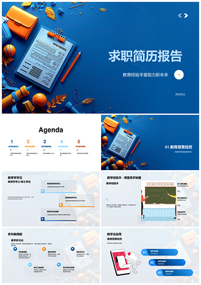 求职简历教育经验多元差异项目技术评估PPT模板