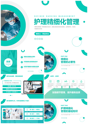 医疗健康绿色环保企业精细管理项目PPT模板