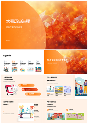 大暑习俗农事历史科技社会变迁PPT模板