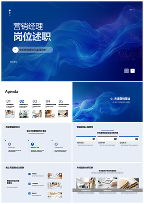 营销经理述职策略趋势画像价值品牌提升PPT模板