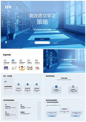 高中语文高效学习策略阅读写作思维导图知识体系PPT模板