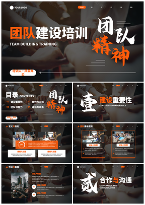 高级现代团队建设实景培训PPT模板