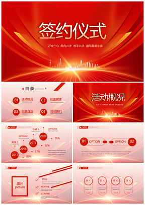 商务银行房地产企业战略合作签约揭牌仪式PPT模板