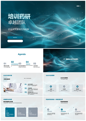 药研卓越团队企业文化凝聚创新执行力培训PPT模板