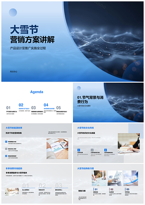 大雪节营销方案产品设计推广实施消费趋势购物习惯地域特色社交媒体PPT模板