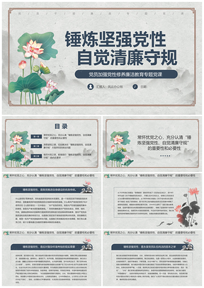 党风廉政专题党课廉洁教育党建课件