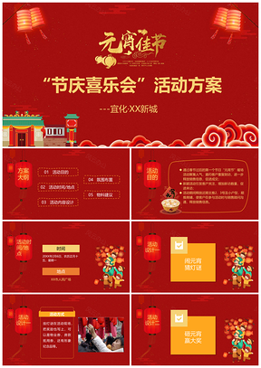 2025中国红元宵佳节喜庆活动策划PPT模板