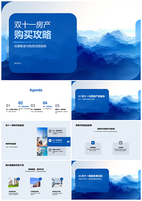 双十一房产购优惠流程营销策划线上线下攻略PPT模板