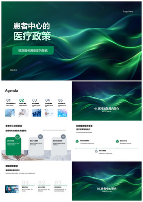 患者中心医疗政策服务满意导向医患共参透明可及质效提升PPT模板