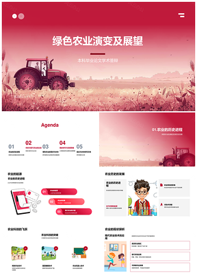 绿色农业演变历程与现代农业科技展望PPT模板