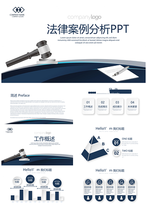 中小学司法普法年度讲座总结PPT模板