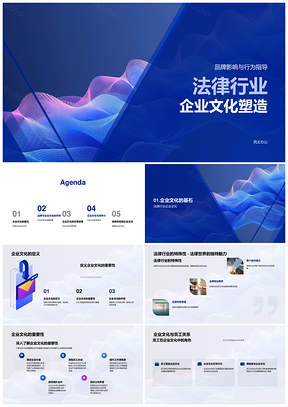 法律企业文化品牌引领员工行为发展PPT模板