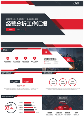 2025公司经营分析总结与营销运营数据计划报告PPT模板