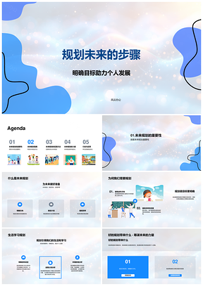 个人未来规划步骤明确SMART目标环境分析自我认识行动计划PPT模板
