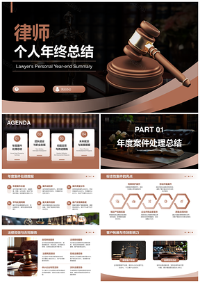 律师年度服务咨询总结汇报PPT模板