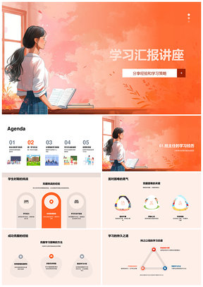 高一学习策略方法效率挑战经验汇报讲座PPT模板