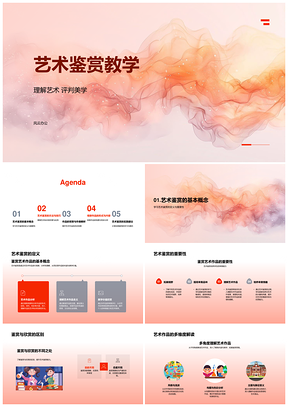 艺术鉴赏美学教学作品历史背景作者审美能力PPT模板