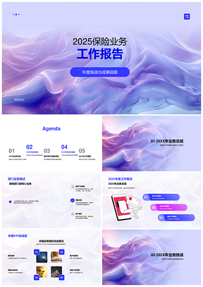 202X保险业务增长优化技能提升目标团队协作报告PPT模板