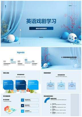 英语戏剧历史剧场教学角色扮演学习体验PPT模板