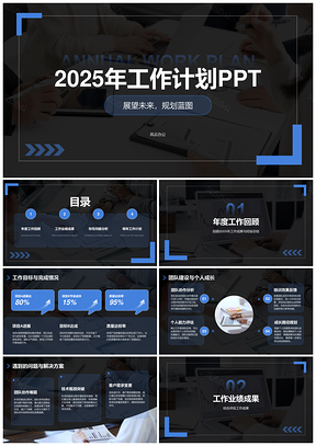 2025商务工作回顾业绩总结问题计划PPT目录
