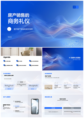 房产销售商务礼仪客户心理沟通成交效率培训PPT模板