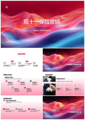 2025双十一保险营销策略新品消费者需求动机竞争优势PPT模板