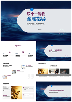 2025双十一安全金融产品购物指南优惠策略PPT模板