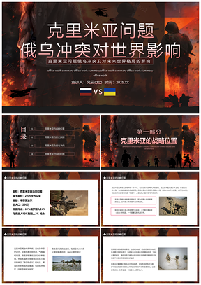 2025俄乌冲突克里米亚问题现代战争与未来世界格局PPT模板