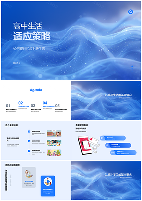 2025高中适应策略学习时间管理社交合作班级氛围PPT模板