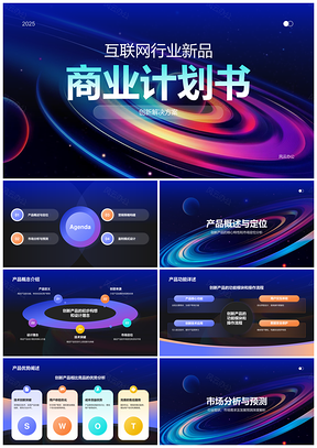 2025创新产品商业计划书功能优势市场策略盈利模式PPT模板