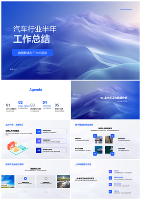 2025汽车行业半年业务数据部门运行总结优化方案PPT模板