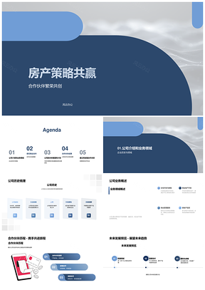 2025地产策略共赢合作繁荣共创公司项目实践PPT模板