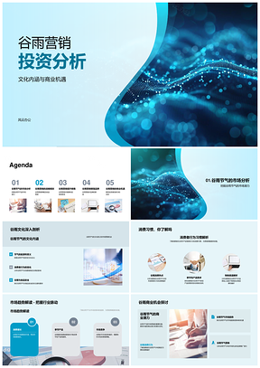 2025谷雨营销投资分析市场趋势消费行为商机策略回报业绩PPT模板