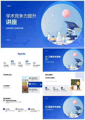 2025学术竞争力提升研究策略与实践成果PPT模板