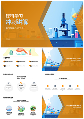 2025高三理科冲刺复习计划高频考点速解重难点突破PPT模板