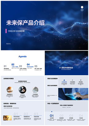 2025未来保保险产品市场趋势商业模式盈利分析PPT模板