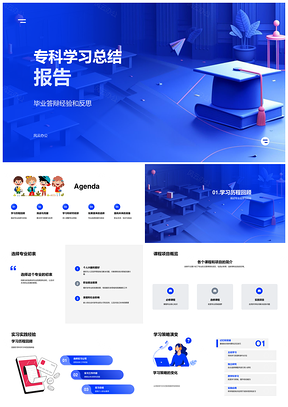 2025专科学习总结专业初衷课程实习策略困难解决资源支持PPT模板