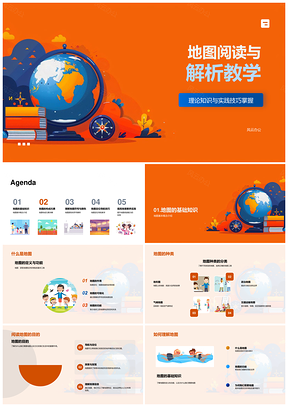 2025地图阅读解析基础元素导航技巧教学PPT模板